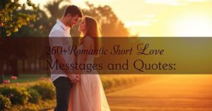 260+ Romantic Short Love Messages and Quotes