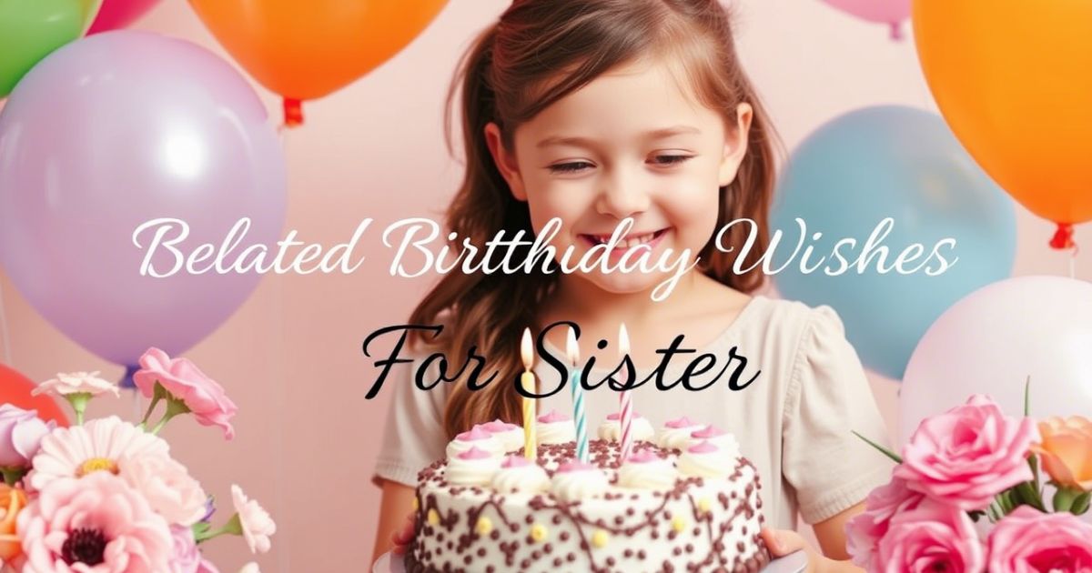Belated Birthday Wishes For Sister: Sweet & Cute