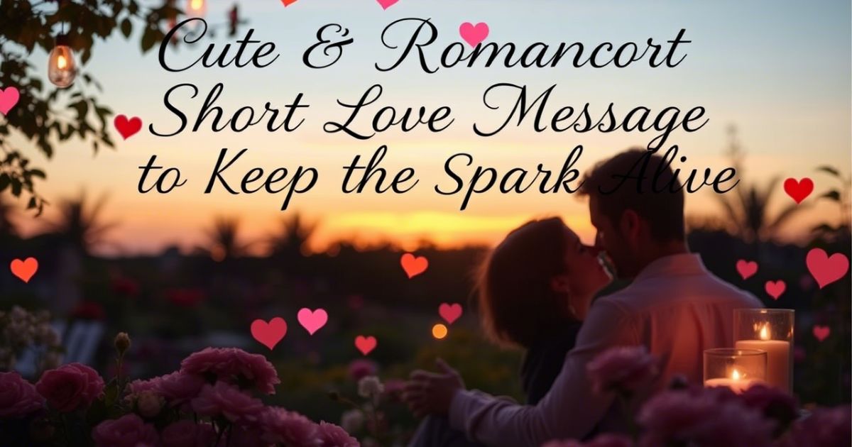cute & Romantic Short Love Messages to Keep the Spark Alive