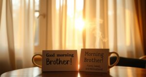 good Morning Brother Messages: Funny, Sweet, and Motivational