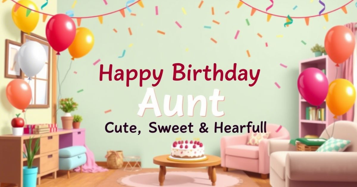 Happy Birthday Aunt:Cute Sweet & Heartful