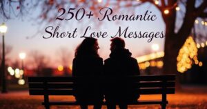 write text on image "250+ Romantic ~Short Love Messages For Crushes~"