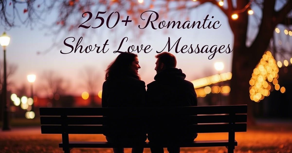 write text on image "250+ Romantic ~Short Love Messages For Crushes~"