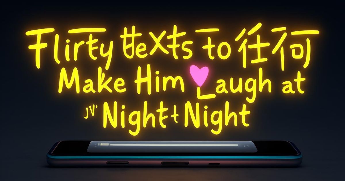 flirty texts to make him laugh at night
