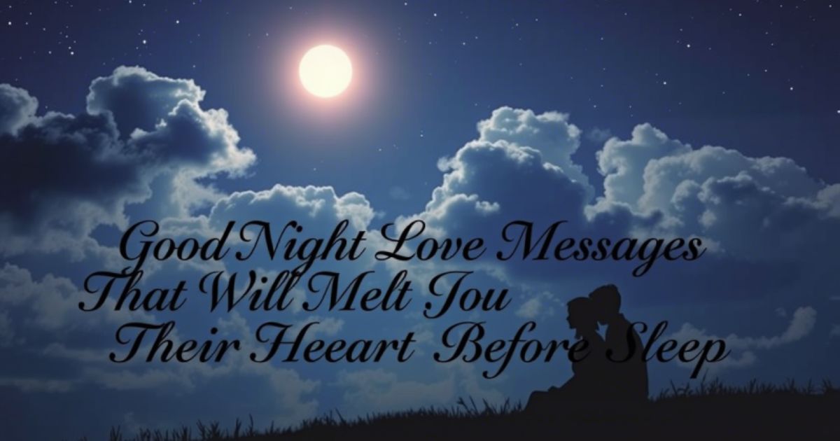Good Night Love Messages That Will Melt Their Heart Before Sleep