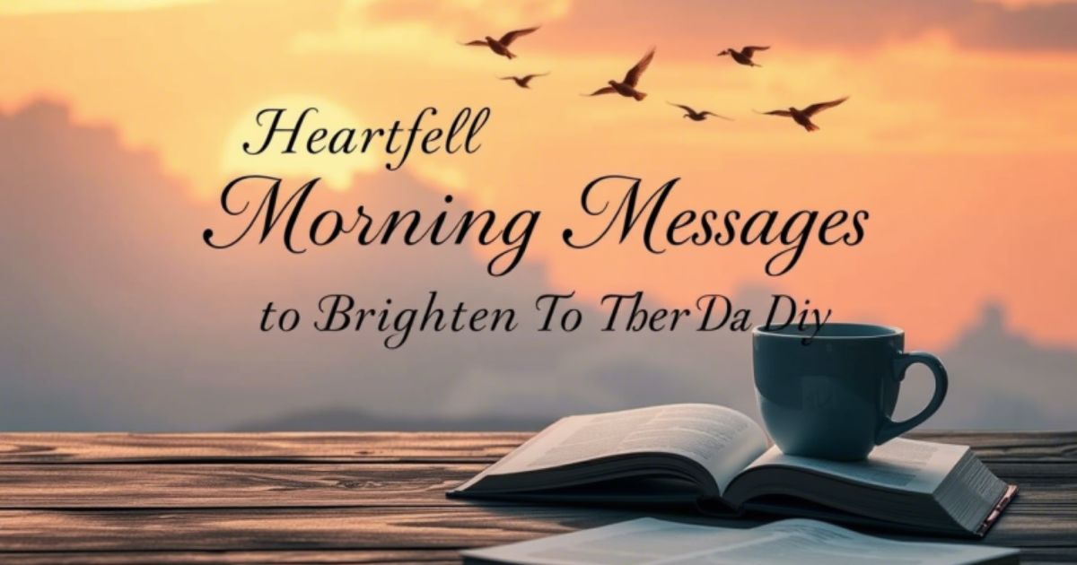 Heartfelt Good Morning Messages to Brighten Their Day