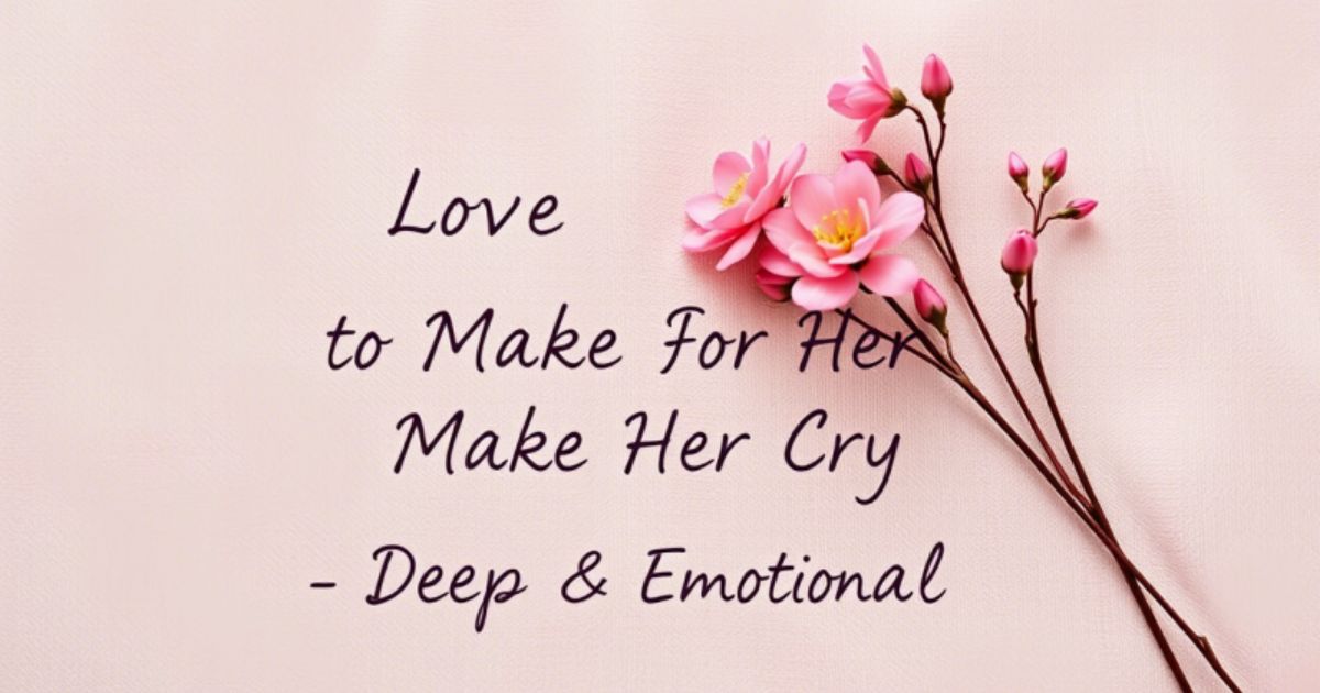 Love Message for Her to Make Her Cry – Deep & Emotional