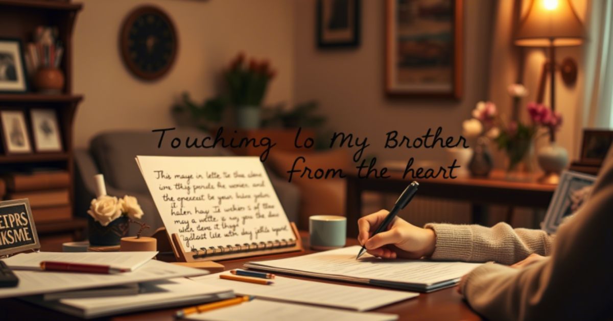 Touching Letter to My Brother from the Heart
