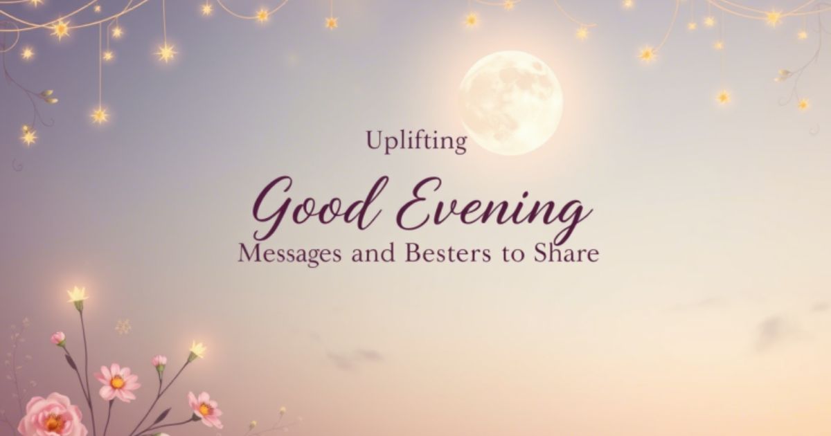 Uplifting Good Evening Messages and Blessings to Share