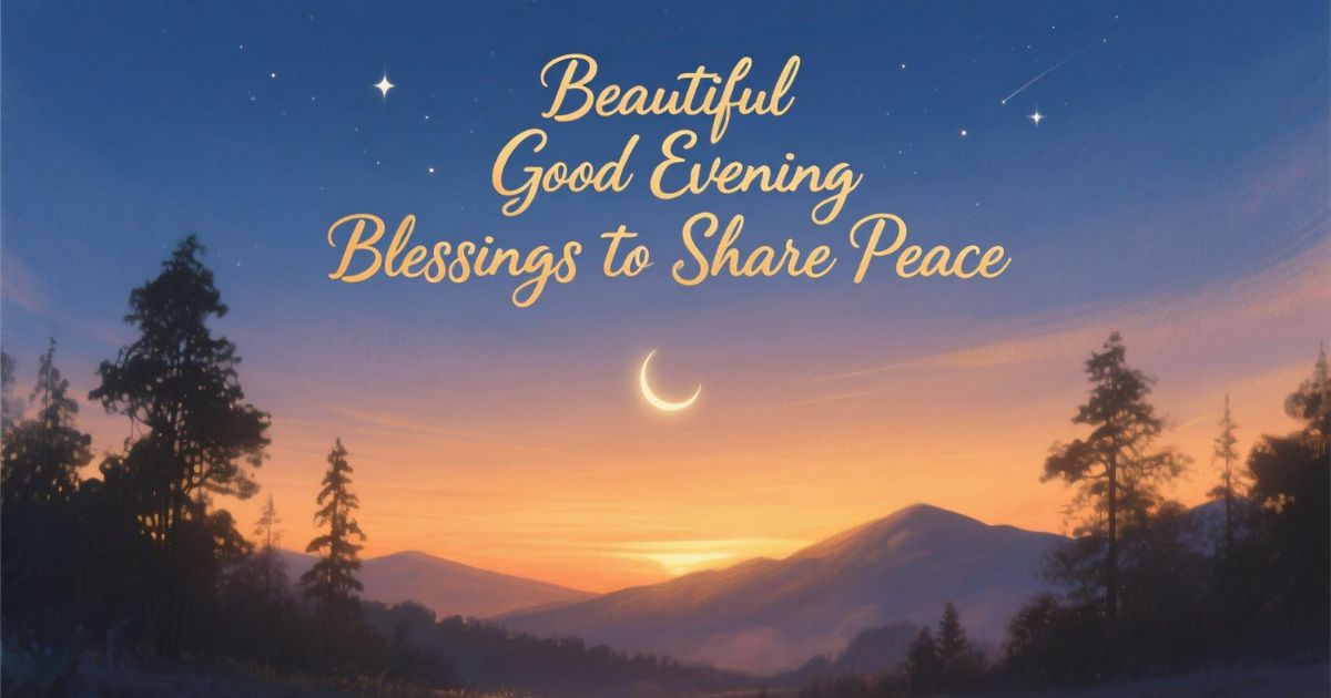 Beautiful Good Evening Blessings to Share Peace