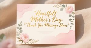 Heartfelt Mother's Day Thank You Message Ideas