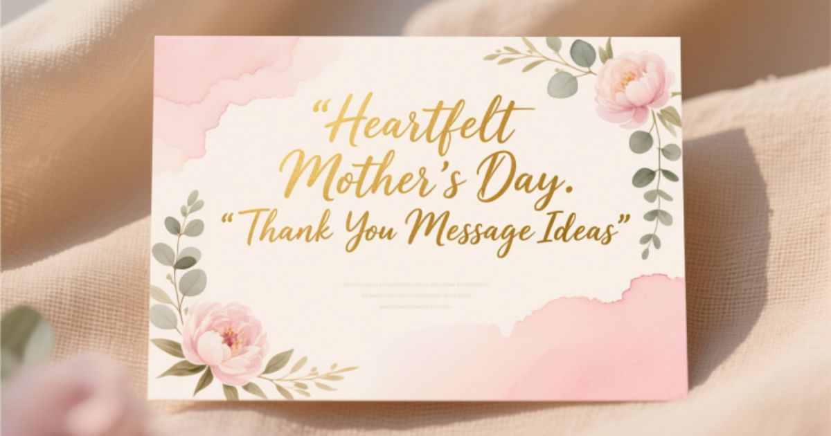 Heartfelt Mother's Day Thank You Message Ideas