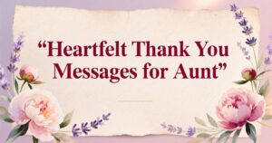 Heartfelt Thank You Messages for Aunt