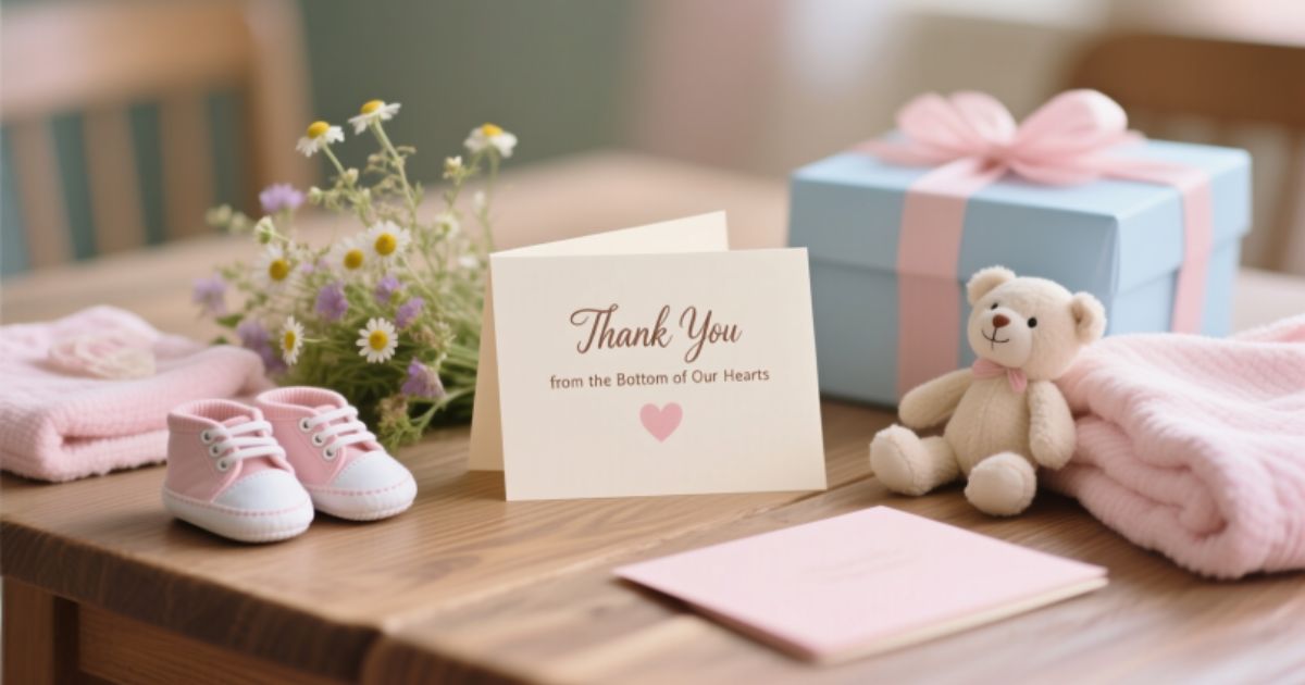 Heartfelt Thank You Notes for Baby Shower Gifts