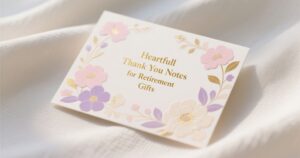 Heartfelt Thank You Notes for Retirement Gifts