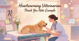 Heartwarming Veterinarian Thank You Note Example