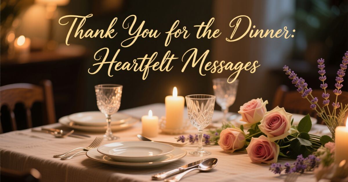 Thank You for the Dinner: Heartfelt Messages